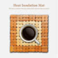 1 PC Wooden Placemats Dining Table Mats / Tea Cups and plates Table Decor / Wooden Coaster Mats / Insulation Wooden Pad Coaster / Kitchen Supplies Dining Table Mats. 