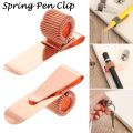Writing Supplies Portable Triple Orifice Metal Pencil Holder Spring Pen Clip Single Hole Double Opening. 