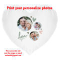 Personalized Print Heart Pillow Décor For Sofa Car. 