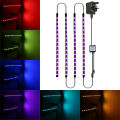 4PCS SOLMORE 50cm USB RGB lights+remote control. 