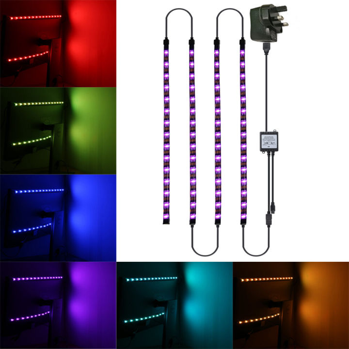 4PCS SOLMORE 50cm USB RGB lights+remote control