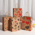 Valentines Day Gift Bag Love Heart Pattern Chocolate Candy Cookie Packaging Bag Wedding Birthday Party Decor Supplies. 