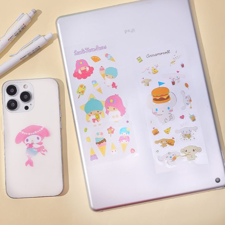 Kawaii%20Anime%20Sanrio%20Transparent%20Sticker%20Cartoon%20Cute%20Cinnamoroll%20Kuromi%20Melody%20Sticker%20Goo%20Card%20Stationery%20Handbook%20DIY%20Decals%20Waterproof%20PVC%20Self-Adhesive%20Stickers%20-%20Image%207