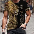 Black Lion The King Sublimation Printed T-Shirt 190Gsm Soft High Quality Material.. 