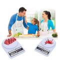 SF-400 10kg/1g Electronic Digital LCD Display Household Weighing Kitchen Scale High Precision Home Weight Scale 1g to 10 Kg Food Cake Sweets Rice Tomato Potato Garlic Grocery Items Gold Diamond Jewellery Courier Package And Etc. 