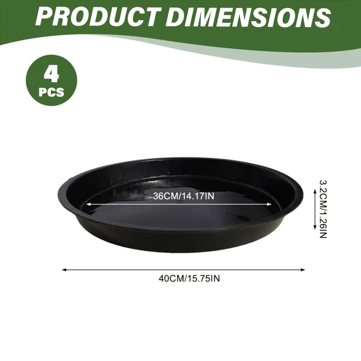 4Pcs%2016%20Inch%20Saucer%20Black%20Plastic%20Tray,%20Indoor%20Outdoor%20Pot%20Saucers%20for%20Gardening%20and%20Drip%20Protection%20-%20Image%206