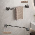 Bathroom Towel Holder Without Drilling Bathroom Black Towel Rack Towel Self-Adhesive Bathroom Towel Rack Towel Rail. 
