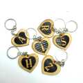 Alphabet Letter Keychain - Wooden Keychain with Personalized Initials. 