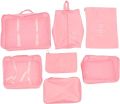 7pcs Travel Storage Bag Luggage Organizer Cubes Mesh Window Bag Travel Cubes Travel Bag Organizer Travel Luggage Organizer Storage Set 290t Double-sided Twill Fabric Water Proof. 