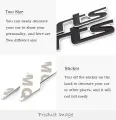 Car Sports Logo Sticker Metal Badge 3D Chrome Emblem Sticker Car Trunk Badge Decals Styling Accessories. 