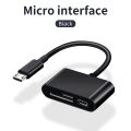 Rojey Micro USB Card Reader OTG Adapter U Disk SD/TF Card Reader for Macbook Smartphone Data Transfer Cable Reader(Black Color). 