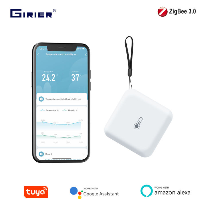 GIRIER Tuya ZigBee Temperature Humidity Sensor Smart Home Indoor ...