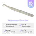 NATUHANA Eyelash Extension Tweezers Anti-static ESD Stainless Steel Curved Straight Eyebrow Tweezers Makeup Tools for Lashes. 