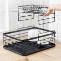 2 Layer Dish Drying Rack, Over The Sink Dish Drying Rack, Stainless Steel Dish Racks for Kitchen Counter, Kitchen Dish Drainer with Drainboard. 