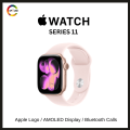 Apple watch series 11 clone smartwatch with apple logo latest generation series 11 apple watch AMOLED display Bluetooth calls apple logo and wallpapers. 