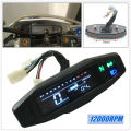 Universal RPM Motorcycle LCD Speedometer Mini Meter Odometer Electric Injection Carburetor Instrument with Sensor. 