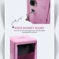 Kqueebee Kids Money , Mini Money Box Gift Safe Case Password with Key Metal Money Box Storage Bedroom Locker Home Ornament. 