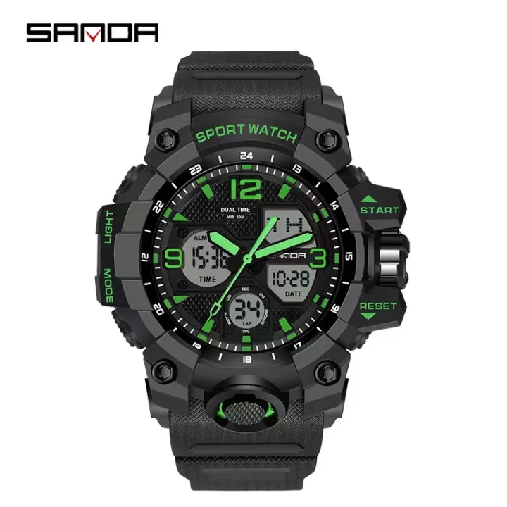 SANDA%20brand%20fashionable%20business%20sports%20waterproof%20digital%20quartz%20dual%20display%20men's%20watch%20-%20Image%2010