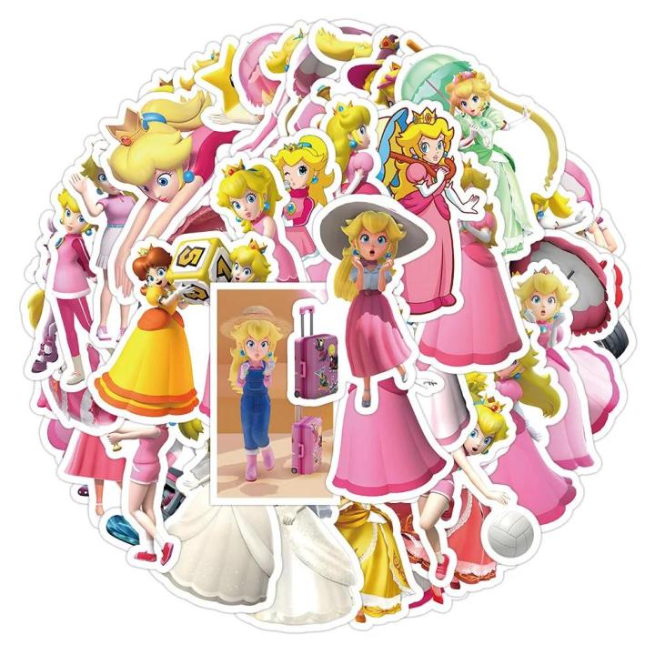 10/50pcs%20Princess%20Peach%20Stickers%20Cartoon%20Funny%20Decals%20for%20Laptop%20Luggage%20Guitar%20Skateboard%20Phon%20Case%20for%20Kids%20Toys%20-%20Image%203