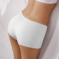Women's Summer Cotton Protection Short Panty Ice Silk Underpants Seamless Anti-glare Ladies Pants Girl Briefs Female. 