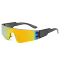 ZEBF-2000S Aesthetic Y2K Sunglasses Men One Piece Sports Sun Glasses Women Vintage Wrap Around Shades Fashion Punk Eyewear. 