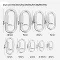 【HOT】 M3/M3.5/M4/M5/M6/M7/M8/M9/M10 Stainless Steel Screw Lock Climbing Carabiner Quick Links Safety Snap Hook Connecting Ring Buckle. 