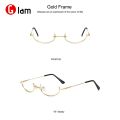 Tik Tok Influencer Same Style Lower Half Frame Glasses Female Water Drop No Lens Decoration 【Glam】. 