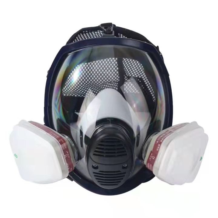 8100 Full Face Gas Mask Chemical Mask Dust Respirator Paint Insecticide Sprayer Silicone Full Face Filter Gas Mask