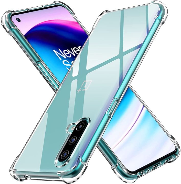 For OnePlus Nord CE 5G Back Cover Shockproof Transparent Soft TPU Silicone Protector Phone Case with Shock Absorption Bumper Corners
