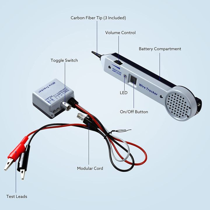Tone%20Generator%20Kit,Wire%20Tracer%20Circuit%20Tester,200EP%20High%20Accuracy%20Cable%20Toner%20Detector%20Finder%20Tester,Inductive%20Amplifier%20-%20Image%202