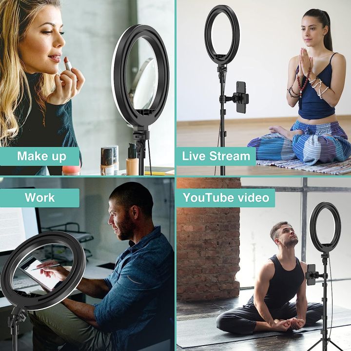 Led%20Studio%20Camera%20Ring%20Light%20Photo%20Phone%20Video%20Light%20Lamp%20Ring%20Fill%20Light%20With%20%E2%80%9C7%20Feet%E2%80%9D%20Adjustable%20Tripod%20Stand%20-%20Image%204