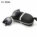 OQ BOGA Black EVA Plastic Fashion Unisex Eyewear Cases Men Women Portable Travel Zipper Sunglasses Eyeglasses Protective Box With Lanyard. 