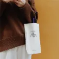 【ALLGOOD】Milk Tea Canvas Bag Canvas Bag Milk Tea Canvas Bag Tote Bag Water Cup Holder Umbrella Handbag. 