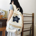 Y2K Fashion Casual Shoulder Bag Star Backpack Student Schoolbag Large Capacity Travel Backpack 15.6-inch Computer Bag. 