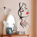 wall stickers Beauty Salon Wall Stickers Hand Manicure Nail Salon Beautiful Girl Face Wall Decal Art Posters Living Room Home Decoration. 