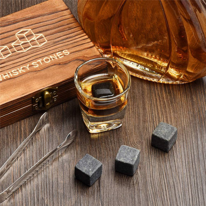 WHISKY%20STONES%20Whiskey%20Stones%20Frozen%20Ice%20Stone%20Granite%20Whiskey%20Rocks%20Set%209%20with%20Wooden%20Box%20Reusable%20Cooling%20Ice%20Cubes%20-%20Image%205