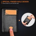 Blocking Wallet Holder Money Clip ID Card Case Protection Purse Men PU Leather Wallet. 