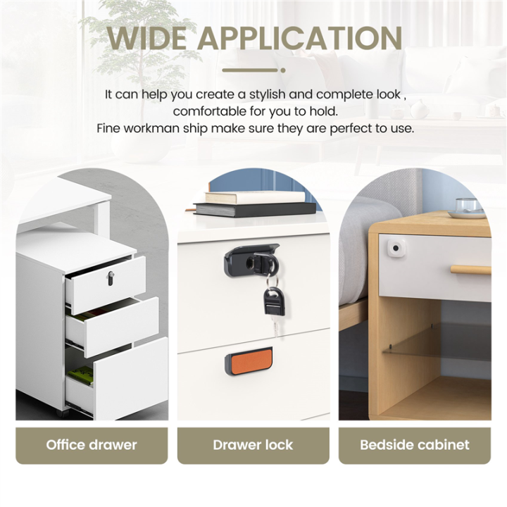 Zinc%20Alloy%20Drawer%20Cupboard%20Locker%20Cam%20Lock%20with%20Keys,%20Black%20-%20Image%205