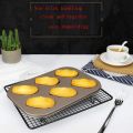 2 Pack Madeleine Mold Cake Pan, Non-Stick Heavy Duty Shell Madeline Bakeware for Oven Baking (Gold). 