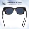 LouisWill 2 In 1 Sunglasses Polarized Sunglasses Vertical Rice Nail Sunglasses Nearsightedness Set Over Glasses Unisex Wraparound Glasses Fashion  Wear Over Glasses for Men and Women For Outdoor Driving Fishing. 