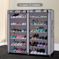 6 Tier Double Side Dustproof Shoe Rack. 