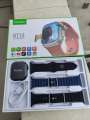 Modio ST13 Smart Watch 2.2 Inch Full Screen Display With 4G SIM card Support 3 Pair Straps and Wireless Charger For Ladies and Gents (Black). 