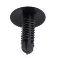 5mm x 5mm Hole Dia Black Plastic Rivets Fastener Push Clips 48 Pcs. 