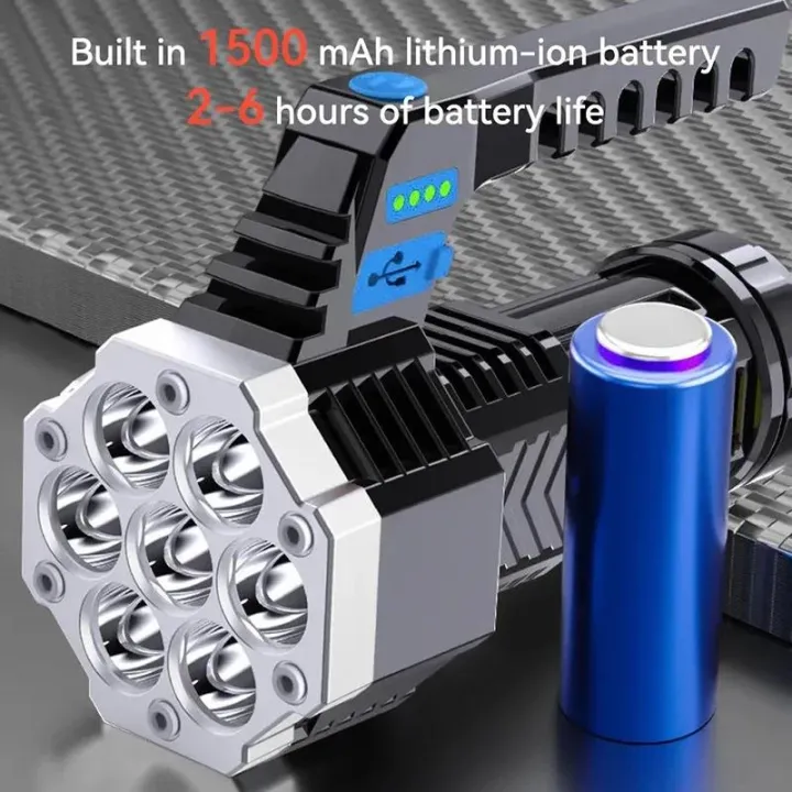 Portable%207%20LED%20FlashLight%20COB%20Side%20Lights%20USB%20Rechargeable%204%20Modes%20Torch%20With%20Power%20Display%20Outdoor%20Waterproof%20Emergency%20Lamp%20-%20Image%203
