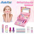 HelloKimi Kids Makeup Kit for Girl Children's Makeup Set Girl Real Makeup Washable Cosmetics Kit Little Girls Make Up Toy Non Toxic Cosmetics Play Set Beauty Toy with Cosmetic Case. 