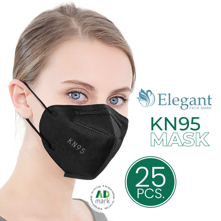25pcs Elegant® KN95 Face Mask (Black) NMRA