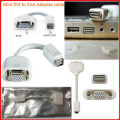 Mini DVI To VGA Adapter Video High Definition External Monitor Video Female for Apple Old Mac book & Projector 10cm Adapter Cable. 