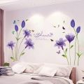 Lavender purple dream flower Beautiful Home Decoration animals tree bridge baby children cartoon bedroom room decor wall stickers removable kids nursery decal sticker Wall Decoration Stickers wall deco. 