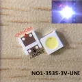 【beauty code】50-100pcs New Original For LG/Seoul/Sharp/Uni/Samsung/Lumens LED 2W 1W 3V 3535 Cool cold white LCD Backlight for TV smd. 