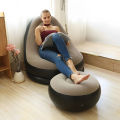 Deluxe Lounger Air Chair Sofa, Lazy Inflatable Sofa Bed with Foot Rest, Bag Couch for Indoor And Beach Camping Lake Garden. 